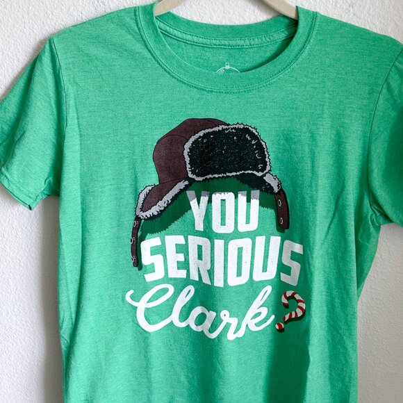 "You Serious Clark?" Green Christmas National Lampoon's Christmas Vacation Tee - Picture 6 of 8